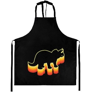 Discover Triceratops Vintage Retro Rainbow Aprons
