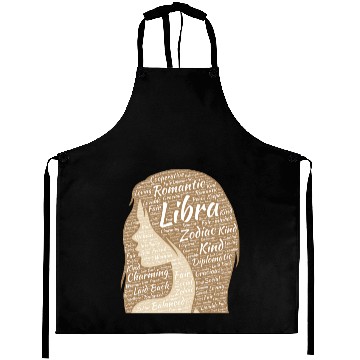 Discover Libra Zodiac Typography Aprons
