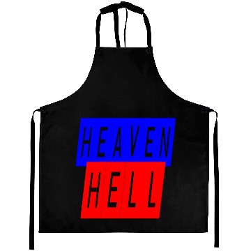 Discover heaven hell Aprons