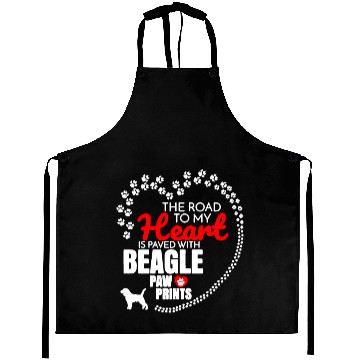 Discover Beagle Paw Prints Dog Aprons