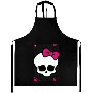 Discover Monster high skull logo Aprons