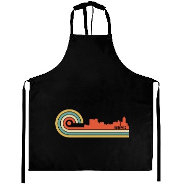 Discover Retro Style Memphis Tennessee Skyline Aprons