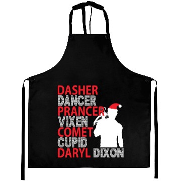 Discover Daryl Dixon fan - Dasher, Dancer, Prancer, Vixen Aprons