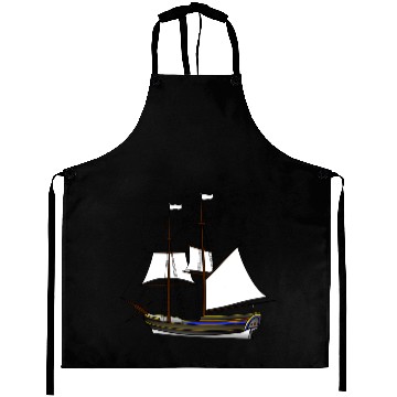 Discover ship boat canoe sailboat submarine yacht anchor405 Aprons
