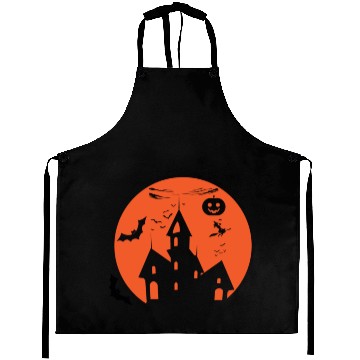 Discover Haunted House Halloween Aprons present gift