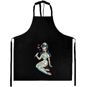 Discover Pinup Nurse Brunette Aprons