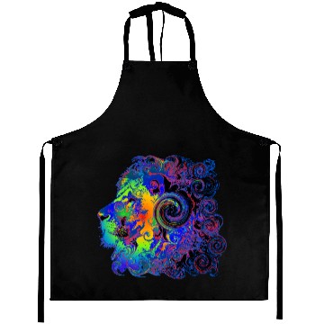 Discover PSYCHEDELIC LION Aprons