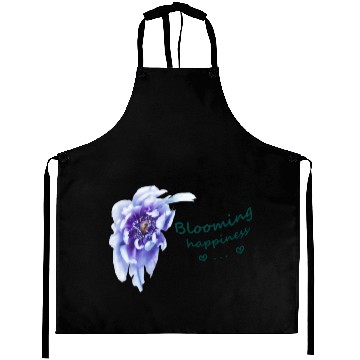 Discover Blue peony flower with text Aprons