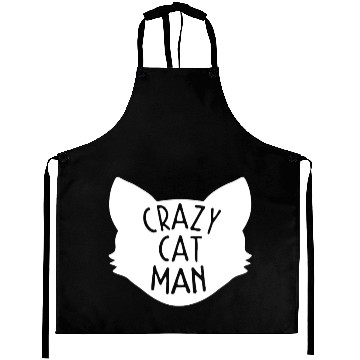 Discover Crazy Cat Man Aprons
