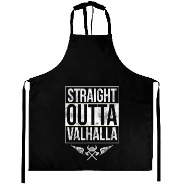 Discover Straight Outtta Valhalla Vikings Aprons