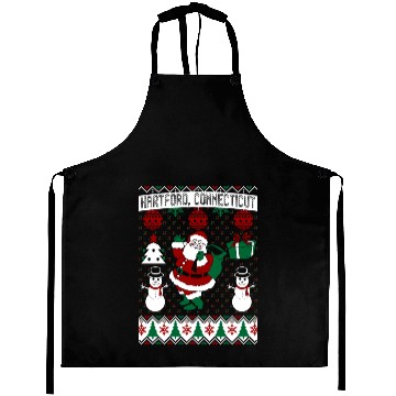 Discover Christmas Ugly Sweater Hartford Connecticut Aprons