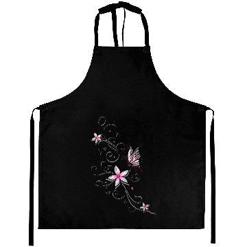 Discover Butterfly with Ornamental Flowers Aprons