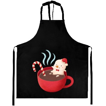 Discover Cute Snowman in Hot Cocoa Aprons