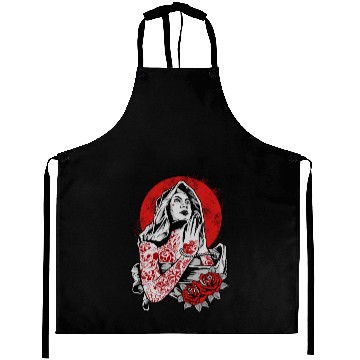 Discover Virgin Mary Tattoo Aprons