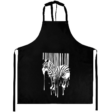 Discover Banksy Street Art Zebra Bar Code Aprons