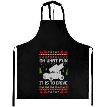 Discover Sprint Car Christmas Aprons