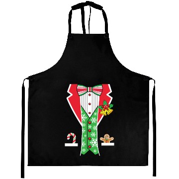 Discover Christmas Tuxedo Aprons