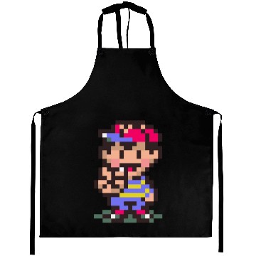 Discover Ness Earthbound 8bit Aprons