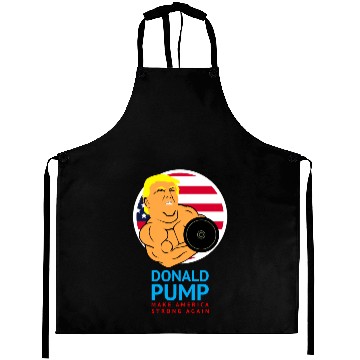 Discover Donald Pump Funny Gym Aprons