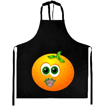 Discover Orange Fruit Fun Face Aprons