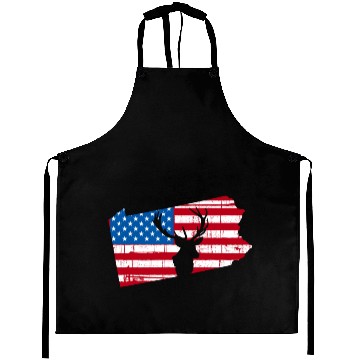 Discover American Flag Pennsylvania Deer Hunting Aprons