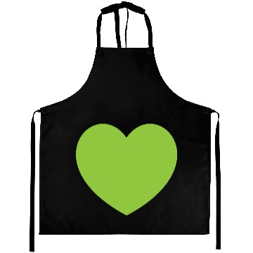 Discover Light Green Heart Aprons