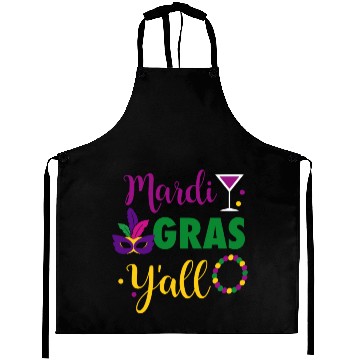 Discover Mardi Grass Y'All Aprons