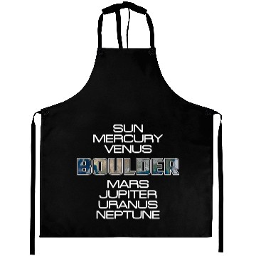 Discover Solar System Planet Earth Boulder Gift Aprons