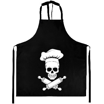 Discover baker skull hat gift love bread cake yummy relax Aprons