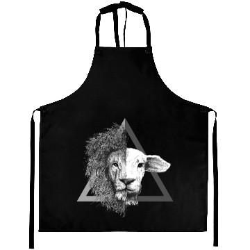 Discover Christian,Bible Quote,Lion and Lamb Aprons