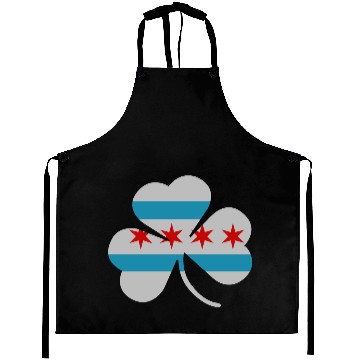 Discover Irish Chicago Flag Shamrock Aprons