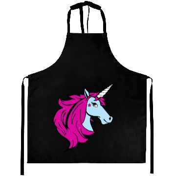Discover Colorful Cartoon Unicorn - Purple Aprons