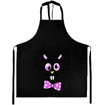 Discover Cute Bunny Face Happy Easter Aprons