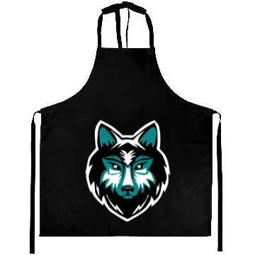 Discover wolf face Aprons