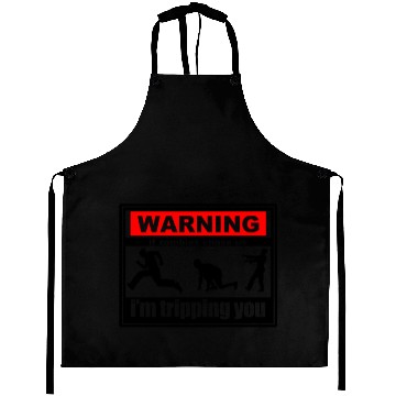 Discover Warning If Zombies Chase Us Funny Aprons
