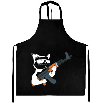 Discover Gunning for Kitties funny Cat Gift Aprons Aprons