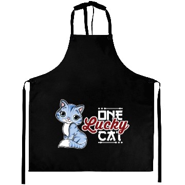 Discover One lucky cat Aprons
