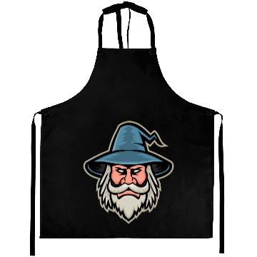 Discover Wizard Head Mascot Aprons