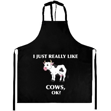 Discover I Just Really Like Cows Lover Animal Print T'Aprons