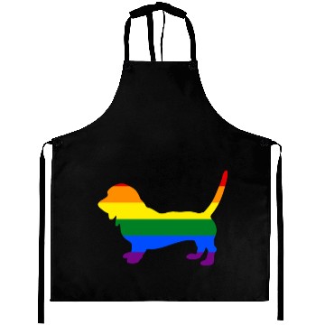 Discover Gay Pride Dog Basset Hound Rainbow Gay Pride Flag Aprons