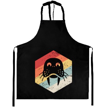 Discover Retro Vintage Walrus Icon Aprons