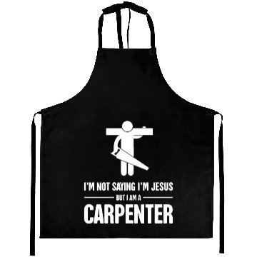Discover Funny Christian Carpenter Jesus Graphic Aprons