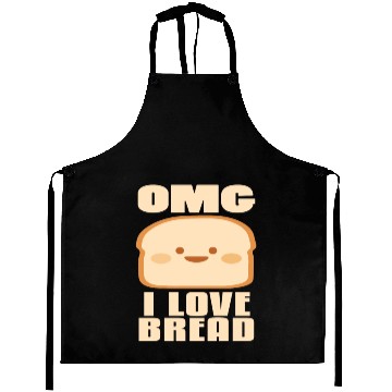 Discover OMG I Love Bread Funny Random Oh My Gosh Basic Aprons