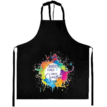 Discover Creativity is Messy & I am very Creative Aprons