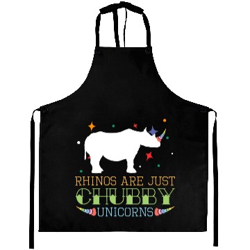 Discover RHINOS ARE JUST CHUBBY UNICORNS Aprons