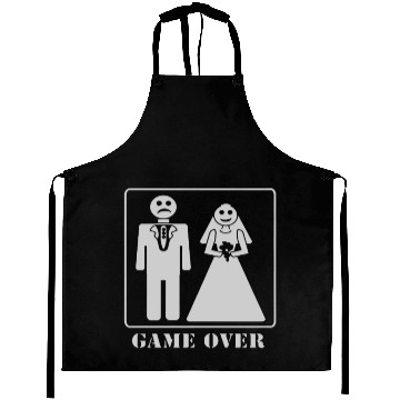 Discover Wedding Funny GAME OVER Aprons