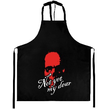 Discover Not yet my dear - red skull Aprons