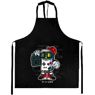 Discover Comic funny Gameboy kid cool Aprons
