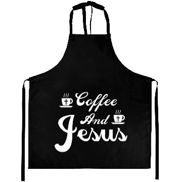 Discover Coffee and Jesus Apparel Christian Gift Idea Aprons