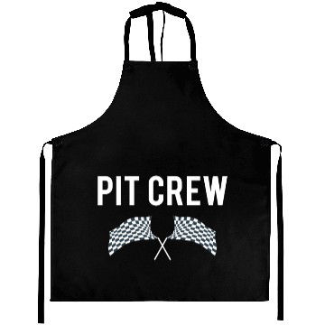 Discover Pit Crew Car Enthusiast Race Track or Drag Strip Design Aprons
